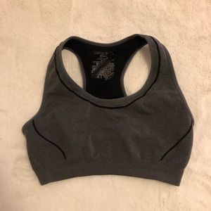 Danskin sports bra grey black